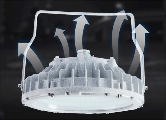 Luminaria LED a prueba de explosiones de aluminio de 150W para bahía alta con clasificación IP65 para ubicaciones peligrosas