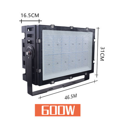 400W 600W 1000W Iluminación de estadio LED IP66 Aluminio impermeable Vidrio templado Luz de inundación exterior para la cancha de tenis Fútbol Fútbol Béisbol