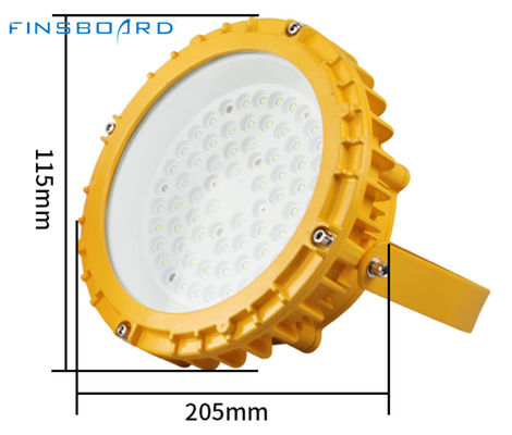 IP66 Luz LED a prueba de explosión de sombra de vidrio convexa impermeable con vida útil de 50000H para lugares peligrosos