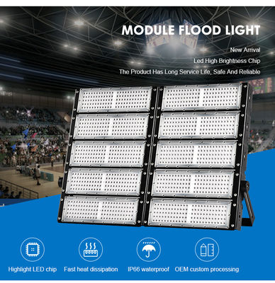 Foco modular LED con chip SMD 2835/3030, cuerpo de aluminio fundido a presión + PC y controlador AC100-270V para iluminación de estadios