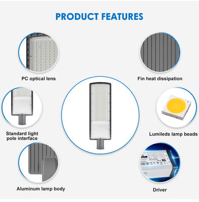 Luz de calle LED SMD3030 a prueba de agua IP66 de 50w a 200w para iluminación de carreteras exteriores