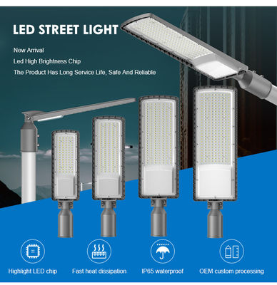 Luminaria vial LED ajustable de 50W a 200W IP66 a prueba de agua con tecnología LED SMD para iluminación de carreteras y jardines