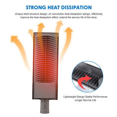 Luz de calle LED impermeable IP66 con eficiencia de 120lm/W y amplio voltaje AC85-265V para carreteras