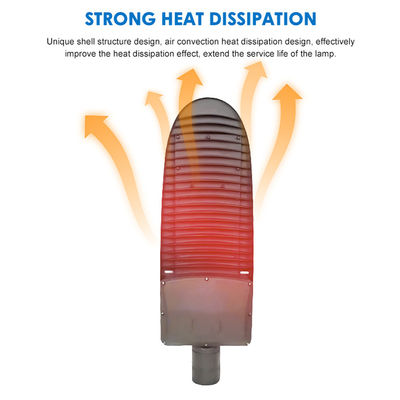 Luminaria vial LED a prueba de agua IP66 con temperatura de color de 3000-6500K y alta salida de lúmenes para iluminación de carreteras exteriores