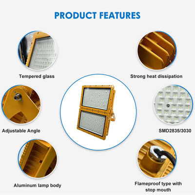 Foco LED a prueba de explosiones de 400W con clasificación IP66 y 50,000 horas de vida útil para ubicaciones peligrosas