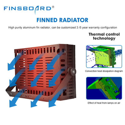 Foco LED de estadio de aluminio IP65 a prueba de agua de 600W-1200W para canchas de baloncesto y campos deportivos