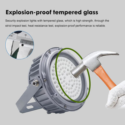 IP65 Lámpara impermeable de bahía alta 50W 100W 150W luz LED a prueba de explosión con aluminio + vidrio templado