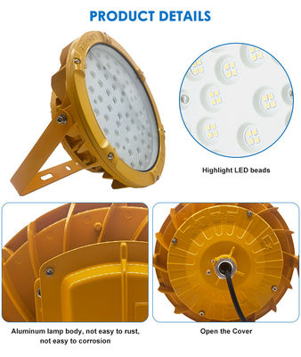 Ubicaciones peligrosas Ip65 Estación de servicio de gas Highbay Light LED Iluminación a prueba de explosión
