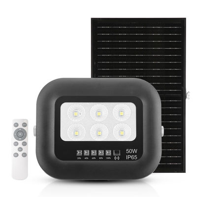 Iluminación exterior Negro ABS luz solar control remoto 50w Led luz solar de inundación