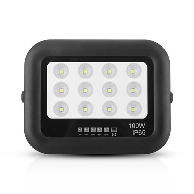 Jardín al aire libre Ip65 ABS lámpara solar de vidrio templado 100w LED luz solar de inundación