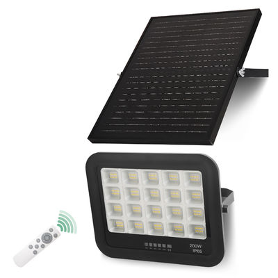 Ip65 ABS lámpara solar de vidrio templado 100w 200w 300w 400w 500w LED luz solar de inundación