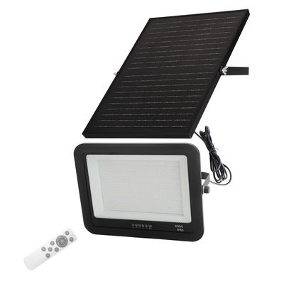 Luz de patio solar exterior de alta luminosidad Ip65 Control de aluminio Luz de inundación solar LED