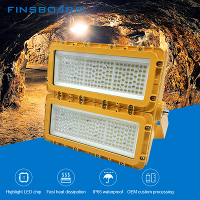 Iluminación a prueba de explosiones LED de vidrio templado de aluminio para taller de fábrica 150W 300W 600W