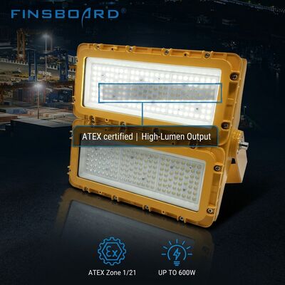 300W Luz de inundación LED a prueba de explosión Zona ATEX 39000lm IP66 Iluminación de aluminio fundido a presión