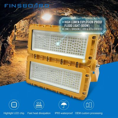 Luz de inundación LED a prueba de explosiones de 300W 36000lm IP67 resistente al espray de sal de aluminio sin cobre