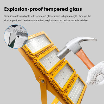 Foco LED a prueba de explosiones de 300 W, faldón para recipiente con montaje en brida de 60°, blanco neutro, iluminación ATEX IIB T6 IP65 RFEPL8280