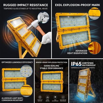 Foco LED Antiexplosión IP65 de 600W -40C/60C LUMILEDS LM-80 ATEX IIb T6 WF2 Luminaria para Área Peligrosa