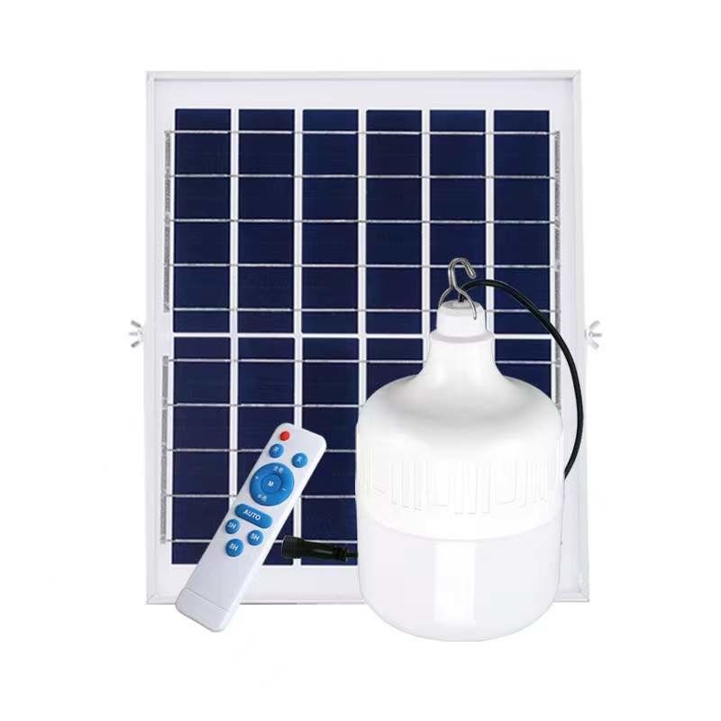 Bombilla de luz solar LED de 100W, resistente al agua IP65, con temperatura de color ajustable de 2700K-6500K para iluminación de jardín exterior