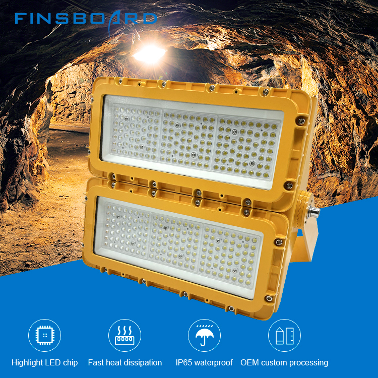 Iluminación a prueba de explosiones LED de vidrio templado de aluminio para taller de fábrica 150W 300W 600W