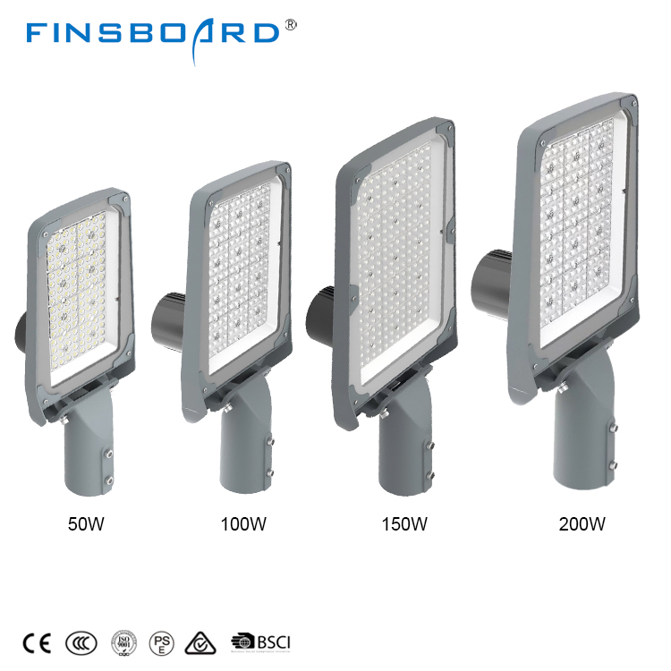 Luminaria vial LED integrada con control de luz de aluminio fundido a presión IP67 de 50w, 100w, 150w y 200w