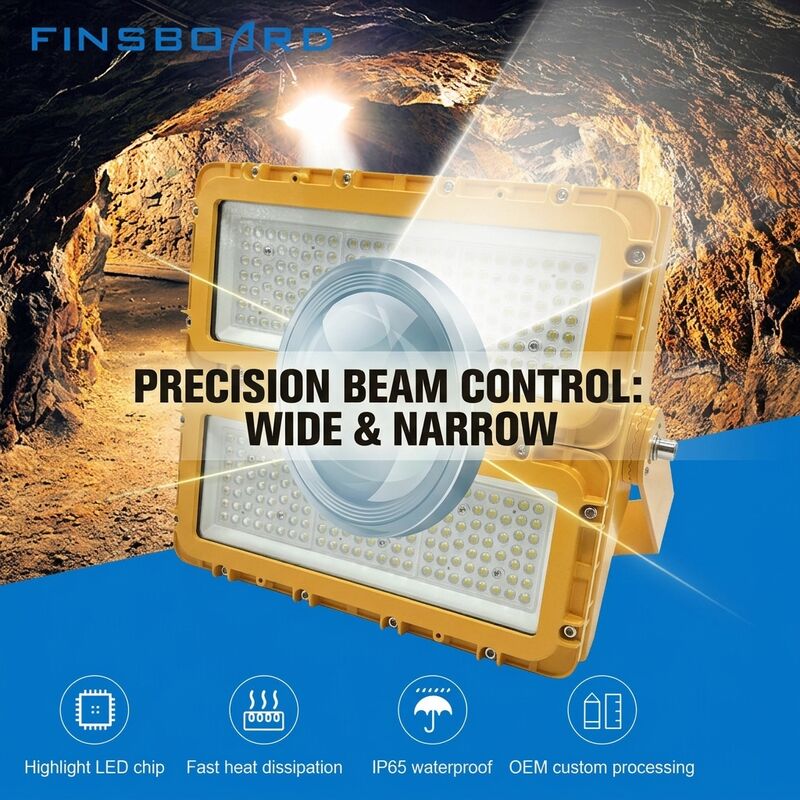 Proyector LED a prueba de explosiones de 300 W IECEx Zona 1 Zona 2 Área peligrosa 39000 lm IP66 Aluminio fundido a presión ADC12