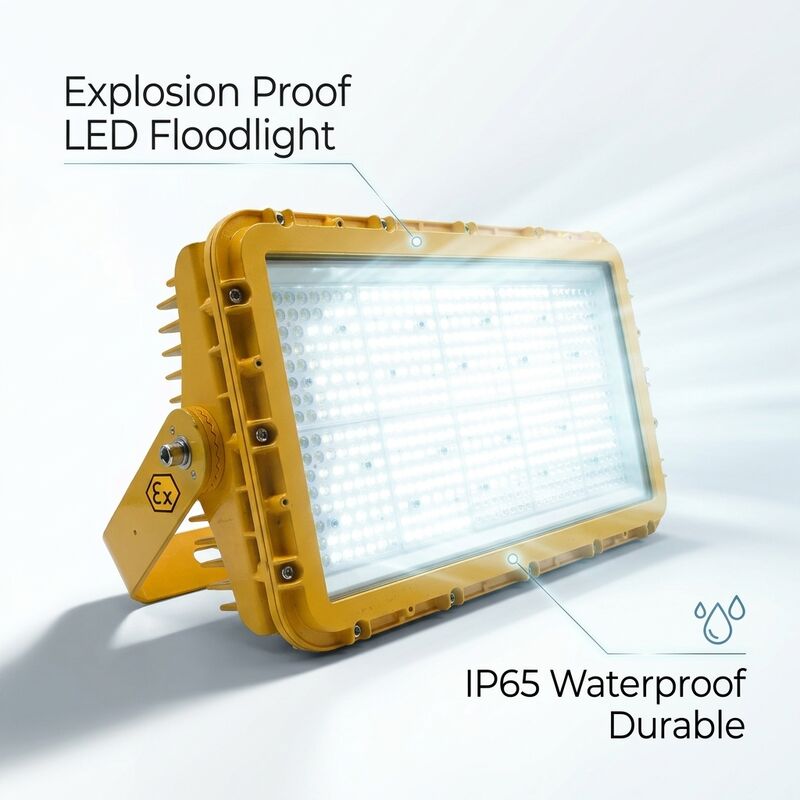 Luz de inundación LED a prueba de explosiones de 600 W IECEx compacta de alta densidad marina en alta mar 72000 lm IP67 aleación de aluminio sin cobre