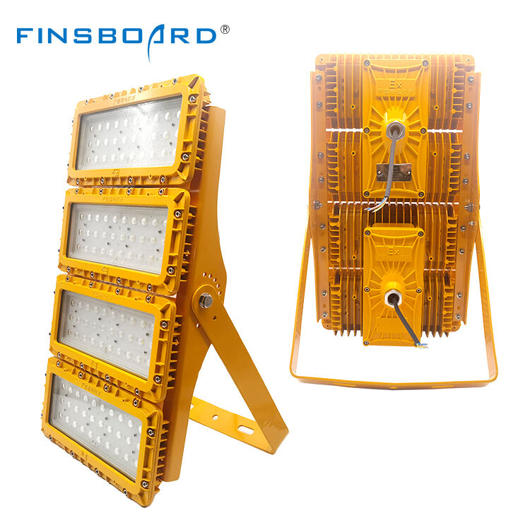 600W luz LED a prueba de explosión luz de inundación DC baja tensión solar fuera de la red tubería de cabeza de pozo remoto IP66 fundición a presión de aluminio ADC12