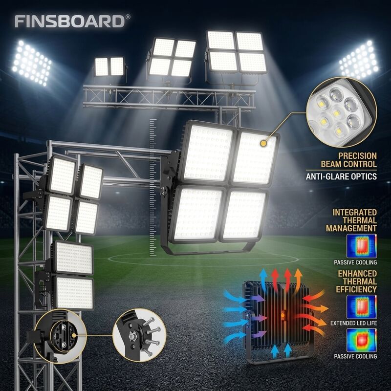 Athletic Field LED Stadium Lighting 120lm Per Watt IP66 for Outdoor Track Arena