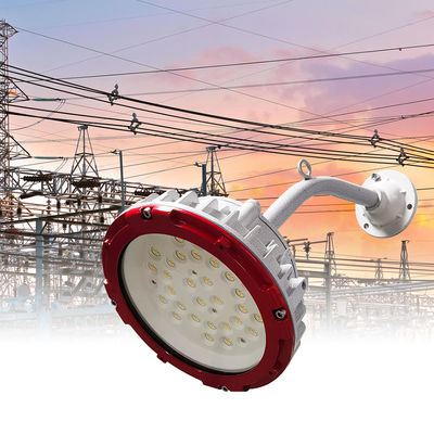 Luz de bahía a prueba de explosiones e impermeable IP65 de 30W, 40W y 50W con eficiencia de 100-110lm/w para áreas peligrosas