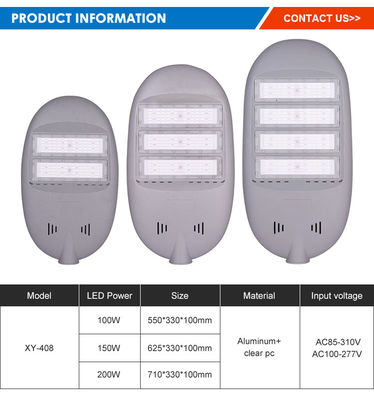 Tecnología de disipación de calor de las luces LED de calle resistentes al agua 130-140LM/W IP65