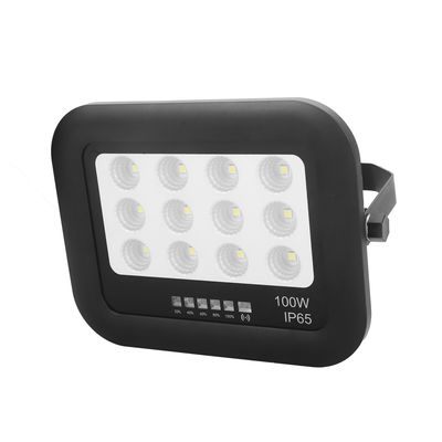 Jardín al aire libre Ip65 ABS lámpara solar de vidrio templado 100w LED luz solar de inundación